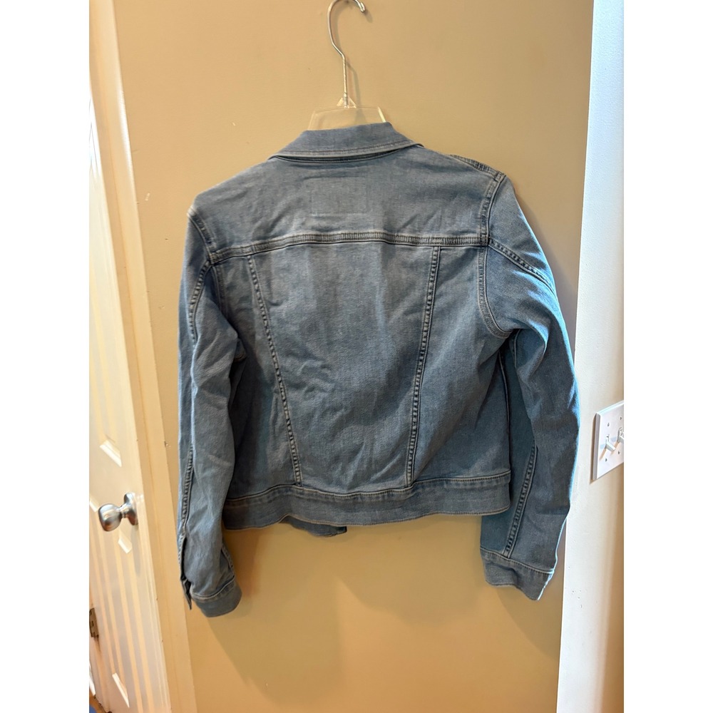 Calvin Klein Womens Light Wash Denim Trucker Jacket Blue S 1886463 - Picture 2 of 9